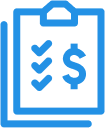Financial checklist icon.