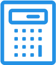 Financial calculator icon.